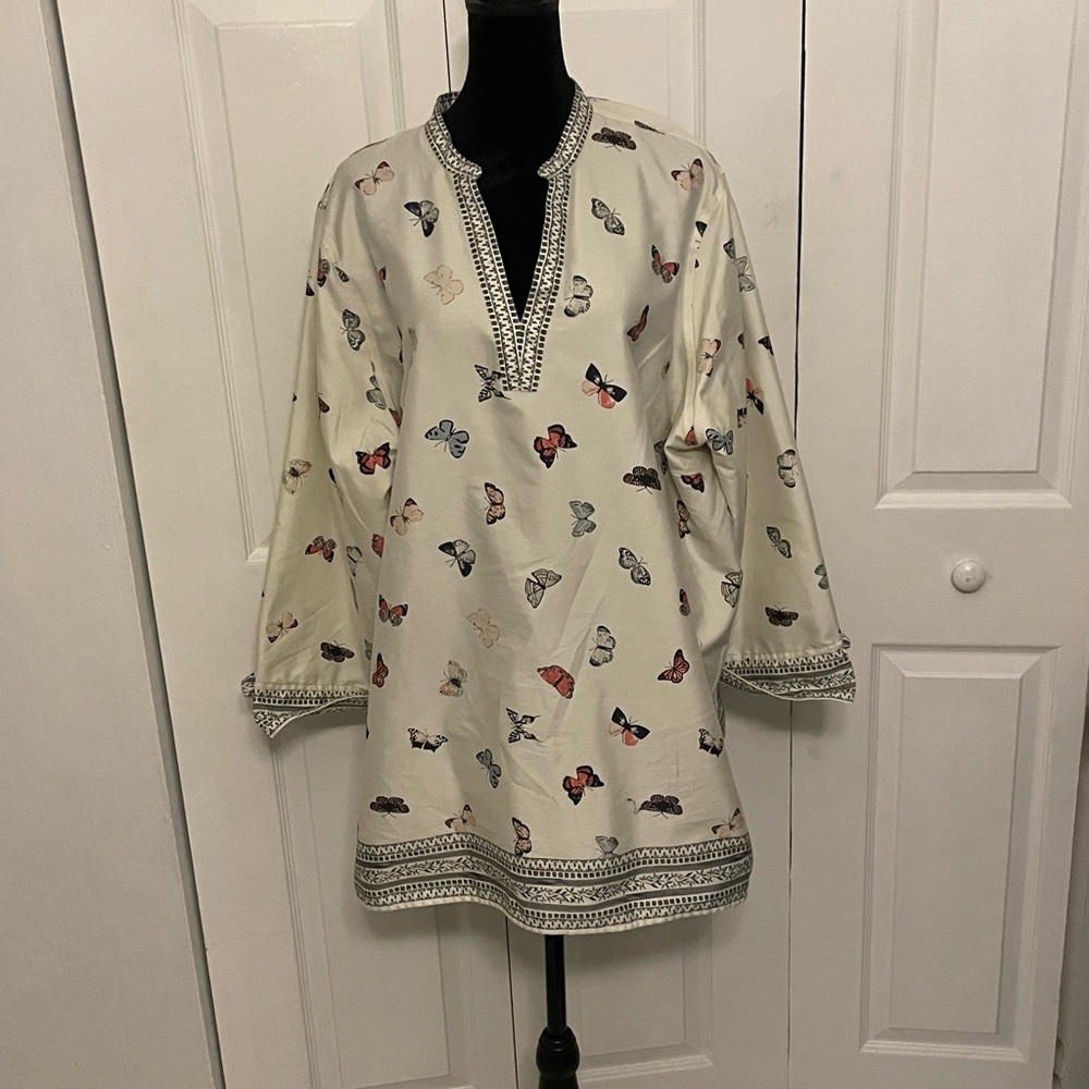 Coldwater Creek Butterfly Print Tunic Size 2X
